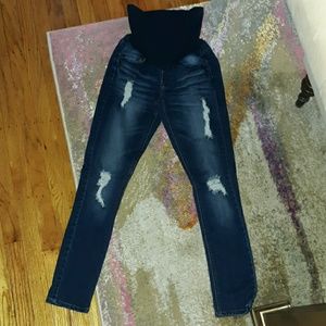 Maternity Jean's size xs distressed skinny